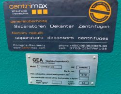 CA 150-01-33 GEA Westfalia Separator 2-fazowa wirówka dekantacyjna - Oryginał może się różnić w pewnych okolicznościach.