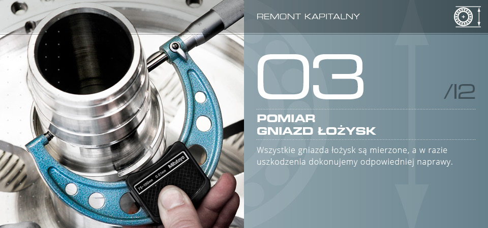 Pomiar gniazd łożysk