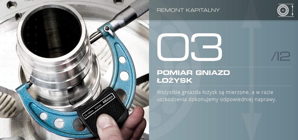 Pomiar gniazd łożysk