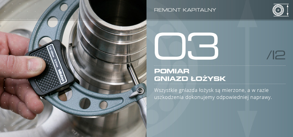 Pomiar gniazd łożysk
