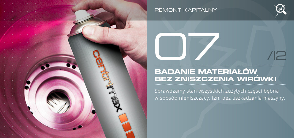 Badanie materiałów bez zniszczenia wirówki