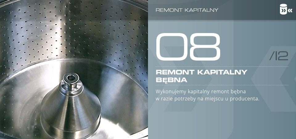 Remont kapitalny bębna